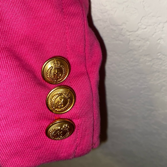 SOLD! Ralph Lauren Sport Jersey Pink Crown Crest Blazer Size 10 - Picture 5 of 9